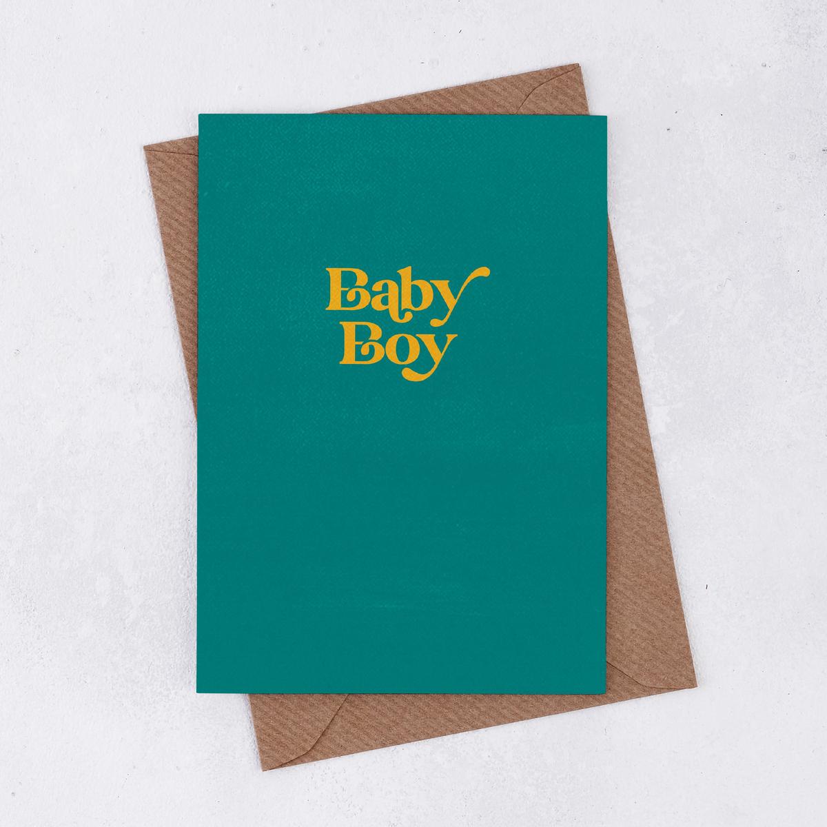 \'Baby Boy\' Greetings Card