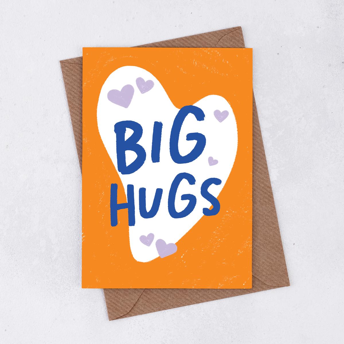 \'Big Hugs\' Greetings Card
