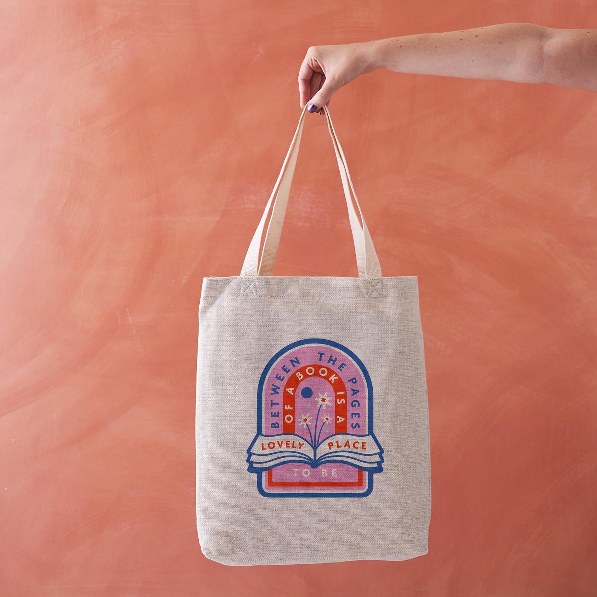 \'Between the Pages\' - Book Lover Tote Bag