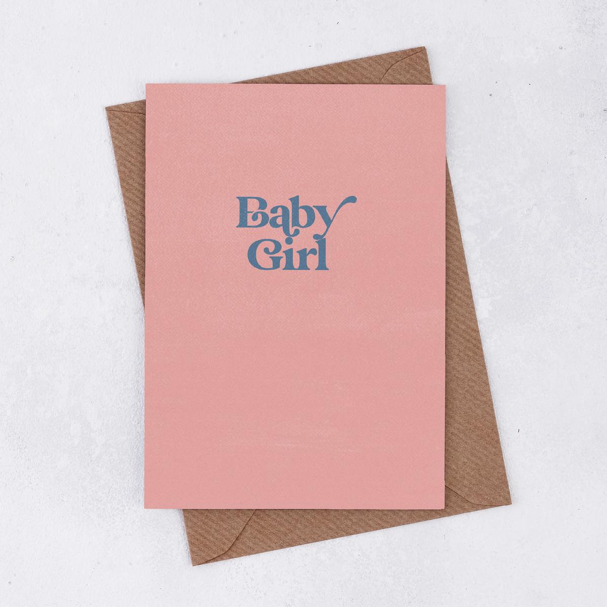 \'Baby Girl\' Greetings Card