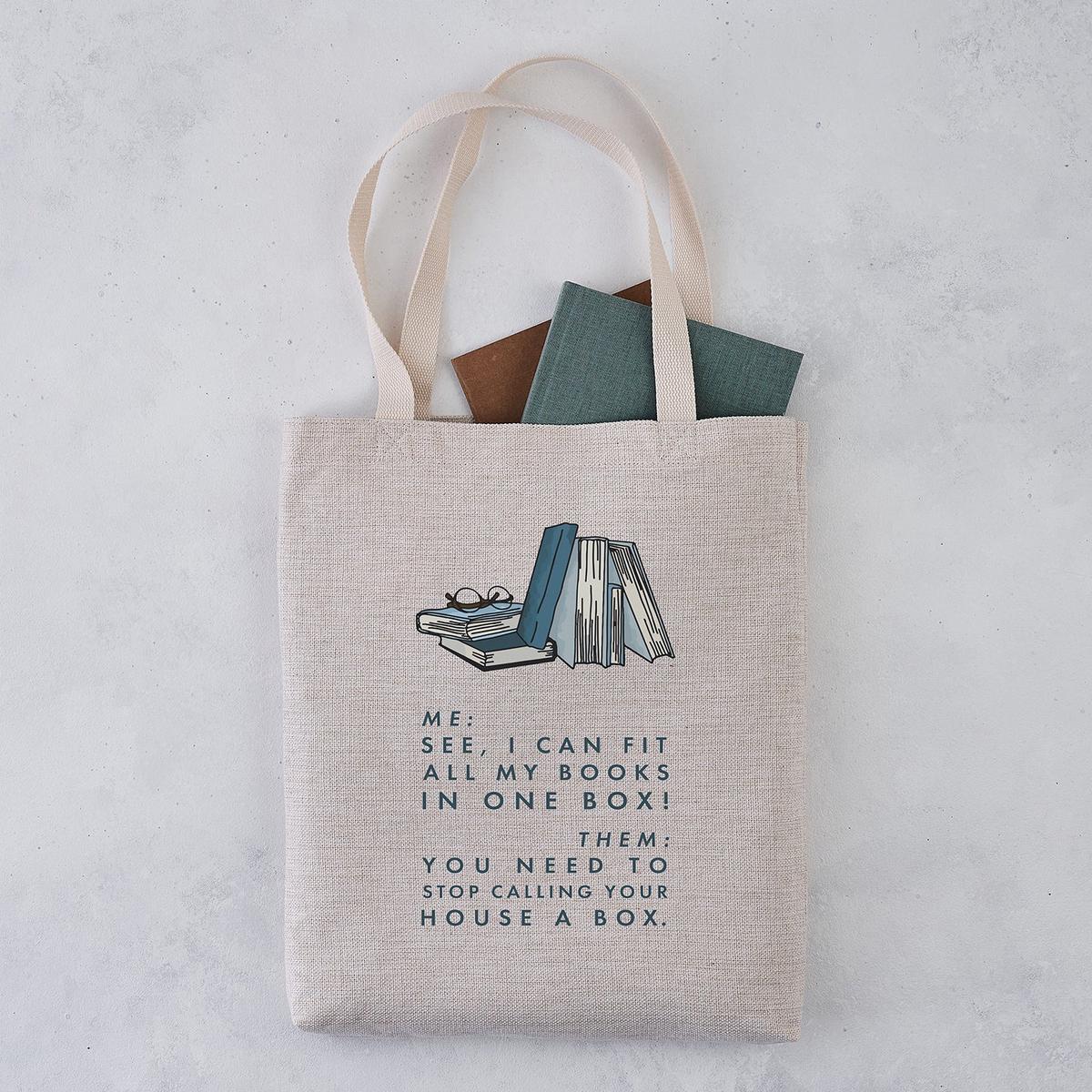 \'I Can Fit All My Books...\' Funny Tote Bag