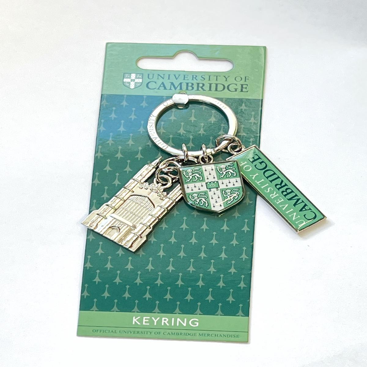 Cambridge University King\'s Bar Shield & Bar Metal Keyring
